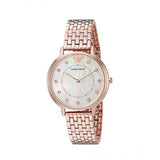 Emporio Armani Kappa Analog Mother of Pearl Dial Rose Gold Steel Strap Watch For Women - AR11006 Buy Now By Emporio Armani
