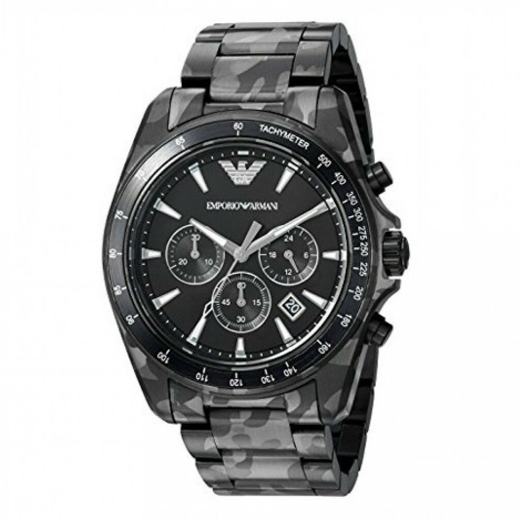 Emporio Armani Sportivo Quartz Black Dial Black Steel Strap Watch For Men - AR11027 Buy Now By Emporio Armani