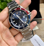 Emporio Armani Diver Quartz Blue Dial Silver Steel Strap Watch For Men - AR11339 Buy Now By Emporio Armani