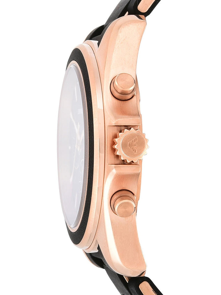 Emporio Armani Sigma Chronograph Black Dial Black SIlicon Strap Watch For Men - AR6066 Buy Now By Emporio Armani