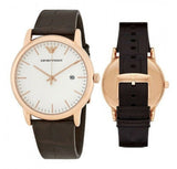 Emporio Armani Luigi White Dial Brown Leather Strap Watch For Men - AR2502 Buy Now By Emporio Armani