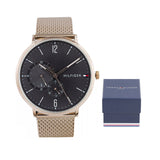 Tommy Hilfiger Brooklyn Grey Dial Gold Mesh Bracelet Watch for Men - 1791506 Buy Now By Tommy Hilfiger