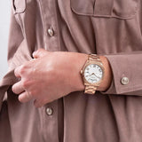 Guess Luna White Dial Rose Gold Steel Strap Watch for Women - GW0308L3 Buy Now By Guess