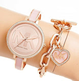 Michael Kors Jaryn Analog Rose Gold Dial Pink Steel Strap Watch For Women - MK4545 Buy Now By Michael Kors