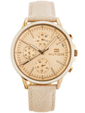 Tommy Hilfiger Carly Cream Dial Cream Leather Strap Watch for Women -1781789 Buy Now By Tommy Hilfiger