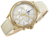 Tommy Hilfiger Ari Diamonds White Dial Cream Leather Strap Watch for Women - 1781982 Buy Now By Tommy Hilfiger