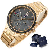 Tommy Hilfiger Eve Chronograph Quartz Grey Dial Rose Gold Steel Strap Watch For Women - 1782277 Buy Now By Tommy Hilfiger