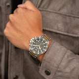 Emporio Armani Diver Chronograph Green Dial Two Tone Steel Strap Watch For Men - AR11361 Buy Now By Emporio Armani