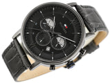 Tommy Hilfiger Evan Black Dial Black Leather Strap Watch for Men - 1710395 Buy Now By Tommy Hilfiger