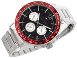 Tommy Hilfiger Luke Chronograph Black Dial Silver Steel Strap Watch for Men - 1791122 Buy Now By Tommy Hilfiger