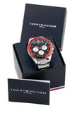 Tommy Hilfiger Luke Chronograph Black Dial Silver Steel Strap Watch for Men - 1791122 Buy Now By Tommy Hilfiger