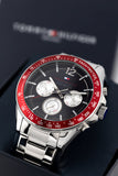 Tommy Hilfiger Luke Chronograph Black Dial Silver Steel Strap Watch for Men - 1791122 Buy Now By Tommy Hilfiger