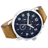 Tommy Hilfiger Briggs Chronograph Blue Dial Brown Leather Strap Watch for Men - 1791424 Buy Now By Tommy Hilfiger