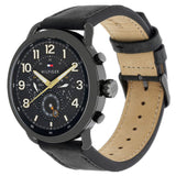 Tommy Hilfiger Briggs Black Dial Black Leather Strap Watch for Men - 1791426 Buy Now By Tommy Hilfiger