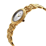 Versace V-Flare Quartz Silver Dial Gold Steel Strap Watch for Women - VEBN00718 Buy Now By Versace