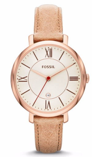 Fossil Jacqueline White Dial Brown Leather Strap Watch for Women - ES3487 Buy Now By Fossil