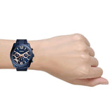 Fossil Perfect Boyfriend Multifunction Blue Dial Blue Steel Strap Watch for Women - ES4093 Buy Now By Fossil