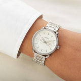 Fossil Tailor White Dial Silver Steel Strap Watch for Women - ES4262 Buy Now By Fossil