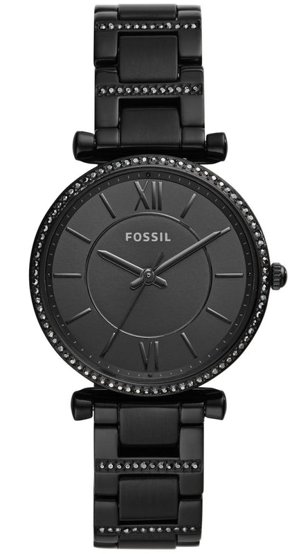 Fossil Carlie Black Dial Black Steel Strap Watch for Women - ES4488 Buy Now By Fossil