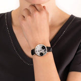 Fossil Jacqueline Mother of Pearl Dial Black Leather Strap Watch for Women - ES4535 Buy Now By Fossil