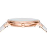 Fossil Jacqueline Quartz Mother of Pearl White Dial White Leather Strap Watch for Women - ES4579 Buy Now By Fossil