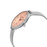 Fossil Jacqueline Three Hand Pink Dial Silver Mesh Strap Watch for Women - ES5089 Buy Now By Fossil