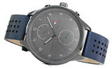 Tommy Hilfiger Chase Grey Dial Blue Leather Strap Watch for Men - 1791578 Buy Now By Tommy Hilfiger