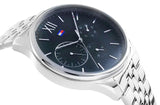 Tommy Hilfiger Damon Chronograph Blue Dial Silver Steel Strap Watch for Men - 1791416 Buy Now By Tommy Hilfiger