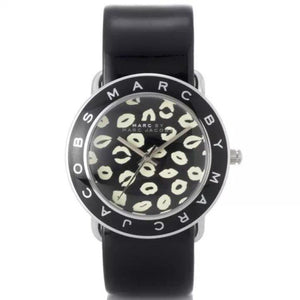 Marc Jacobs Amy Black Dial Black Leather Strap Watch for Women - MBM1163 Buy Now By Marc Jacobs