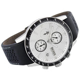 Hugo Boss Rafale Chronograph Quartz Silver Dial Black Leather Strap Watch For Men - 1513403 Buy Now By Hugo Boss