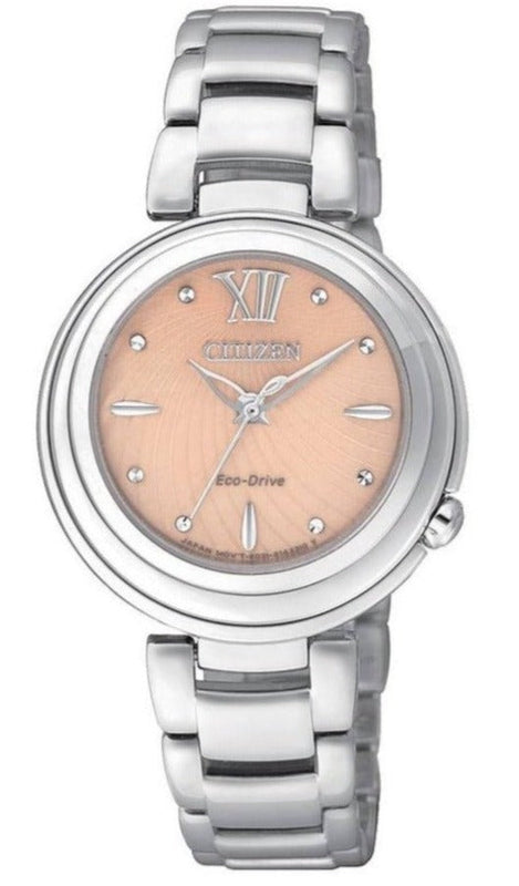 Citizen Eco Drive Mother of Pearl Dial Silver Steel Strap Watch For Women - EM0331-52W Buy Now By Citizen