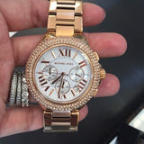 Michael Kors Camille Chronograph White Dial Rose Gold Steel Strap Watch for Women - MK5636 Buy Now By Michael Kors