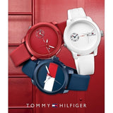 Tommy Hilfiger Denim Quartz Red Dial Red Rubber Strap Watch for Men - 1791323 Buy Now By Tommy Hilfiger