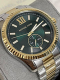 Michael Kors Lexington Quartz Green Dial Two Tone Steel Strap Watch For Men - MK9063 Buy Now By Michael Kors