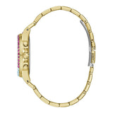 Guess Sugarrush Quartz Multicolor Dial Gold Steel Strap Watch For Women - GW0258L1 Buy Now By Guess