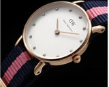 Daniel Wellington Classy Winchester White Dial Two Tone NATO Strap Watch For Women - DW00100065 Buy Now By Daniel Wellington