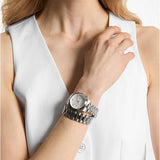 Michael Kors Runway Chronograph Analog Silver Dial Silver Steel Strap Watch for Women - MK7454 Buy Now By Michael Kors