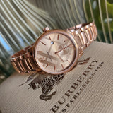 Burberry The Classic Rose Gold Dial Rose Gold Steel Strap Watch for Men - BU10013 Buy Now By Burberry