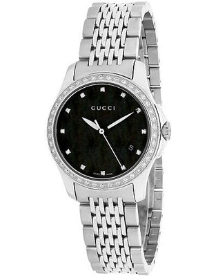 Gucci G Timeless Black Mother of Pearl Diamonds 38mm Watch For Women - YA126509 Buy Now By Gucci