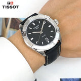 Tissot PR 100 Sport Quartz Black Dial Black Leather Strap Watch For Men - T101.610.16.051.00 Buy Now By Tissot