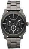 Fossil Machine Chronograph Black Dial Grey Steel Strap Watch for Men - FS4662 Buy Now By Fossil
