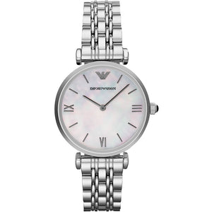 Emporio Armani T Bar Mother of Pearl Dial Steel Strap Watch For Women - AR1682 Buy Now By Emporio Armani