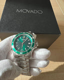 Movado Series 800 Green Dial Silver Steel Strap Watch For Men - 2600136 Buy Now By Movado