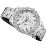 Guess Dazzler Diamonds Silver Dial Silver Steel Strap Watch for Women - W0335L1 Buy Now By Guess