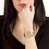 Guess Viva Diamonds Gold Dial Gold Steel Strap Watch for Women - W0111L2 Buy Now By Guess