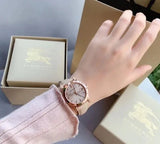 Burberry The City Beige Dial Beige Leather Strap Watch for Women - BU9207 Buy Now By Burberry