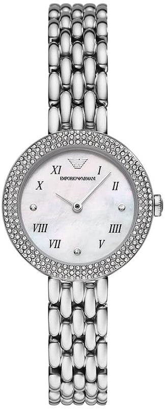 Emporio Armani Rosa Quartz White Dial Silver Steel Strap Watch For Women - AR11354 Buy Now By Emporio Armani