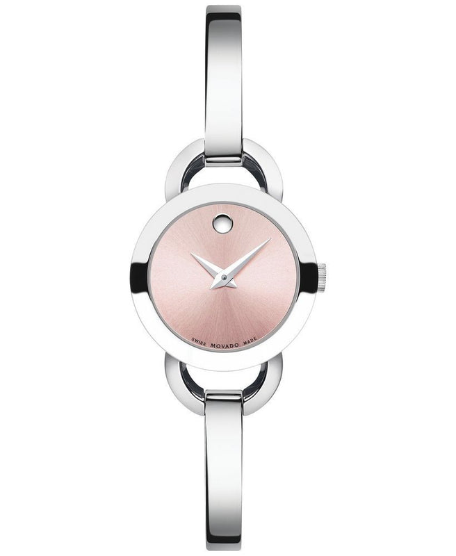 Movado Rondiro 22mm Pink Dial Stainless Steel Watch For Women - 0606797 Buy Now By Movado