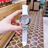 Guess Wanderlust Crystals Silver Dial White Rubber Strap Watch For Women - W1059L3 Buy Now By Guess