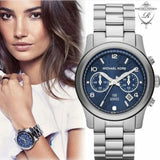 Michael Kors Stop Hunger Chronograph Blue Dial Silver Steel Strap Watch for Men - MK8314 Buy Now By Michael Kors